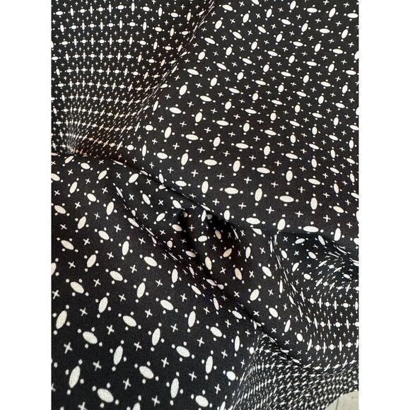 MAX STUDIO black white 3/4 flounce sleeve frill swing blouse top size S - Picture 9 of 10